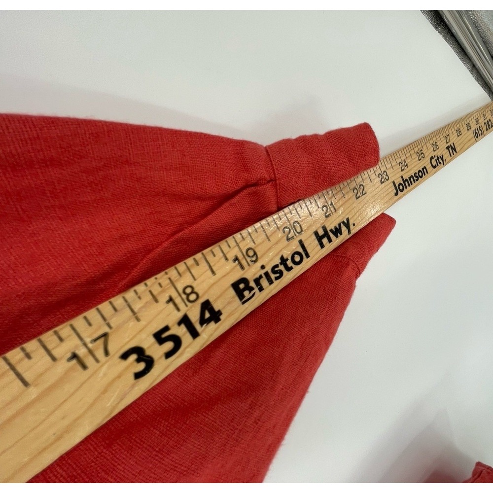 Vintage 90'S CHICO'S DESIGNs Men's long-sleeved linen shirt size L‎ (2) Orange - Picture 4 of 9